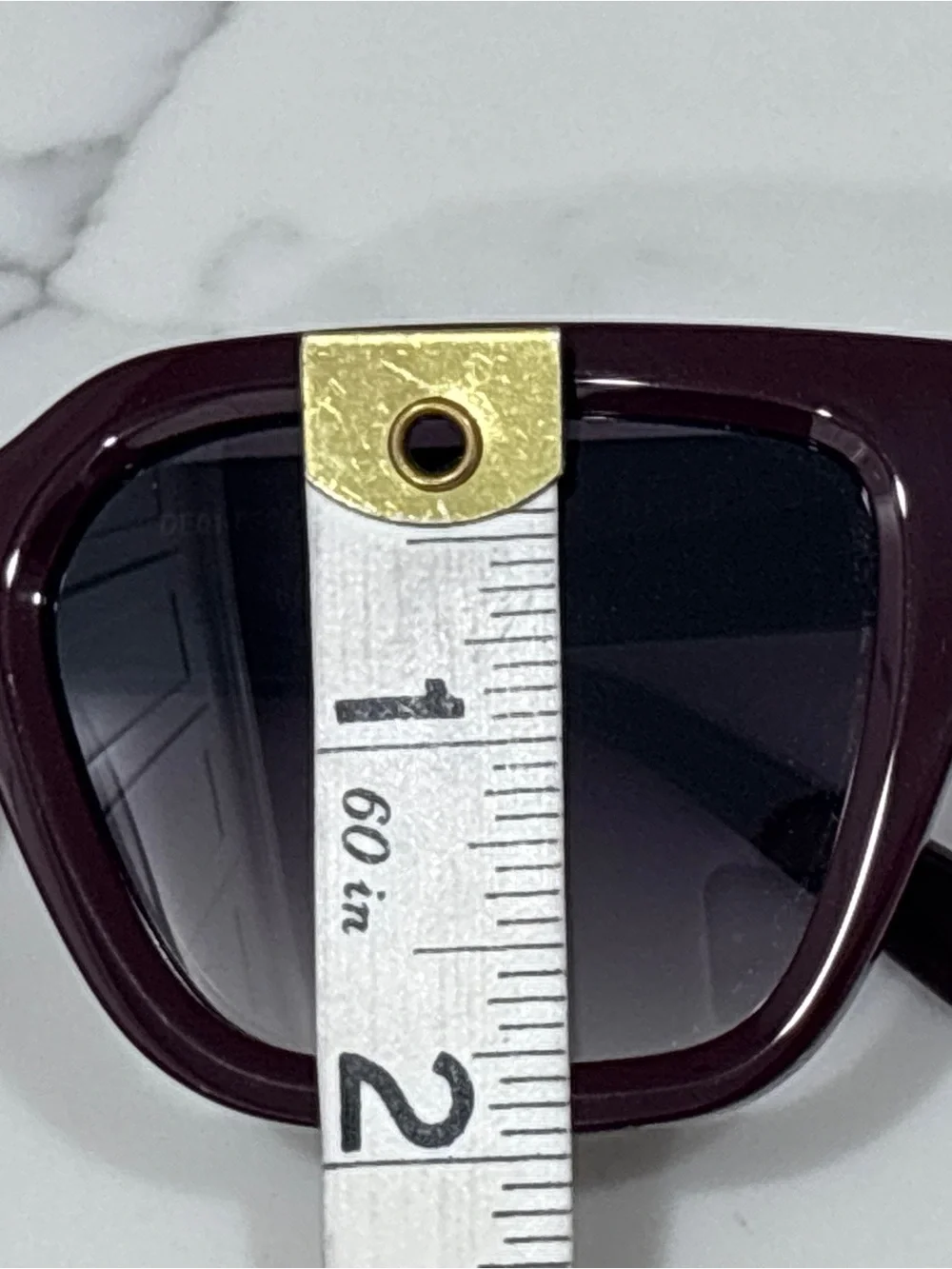 DIFF Eyewear Amara Square Sunglasses Burgundy Wine Gradient Lens